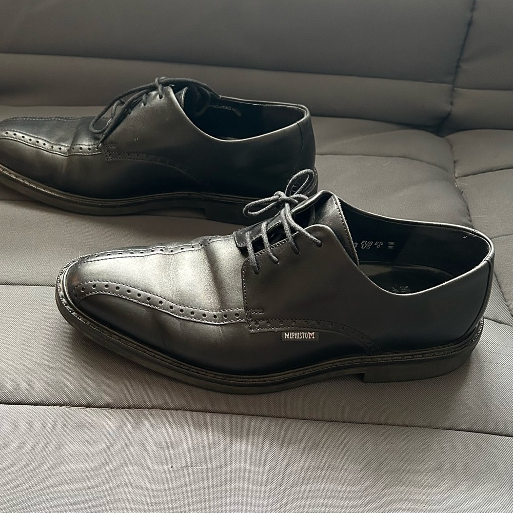 Mephisto Mens Goodyear Belt Classic Black Leather Oxfords, Size 9 - Picture 5 of 12